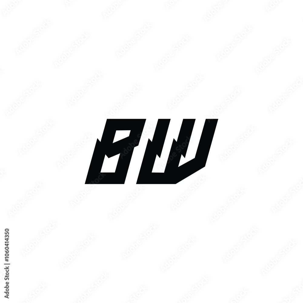 BW monogram logo design letter text name symbol monochrome logotype alphabet character simple logo BW monogram logo design letter text name symbol monochrome logotype alphabet character simple logo