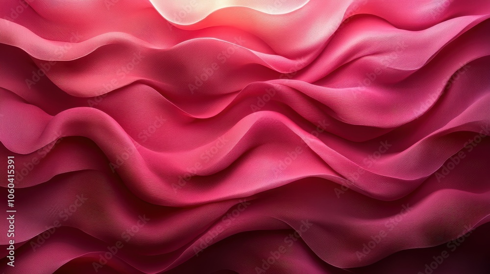 A pink wave with a red background. Generative AI A pink wave with a red background. Generative AI