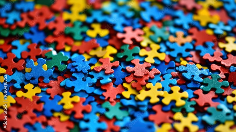 Colorful Puzzle Pieces Background