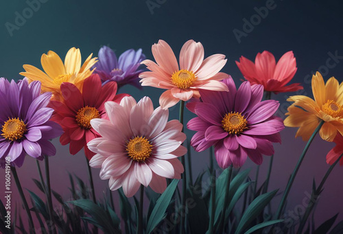 beautiful flowers photo generative ai
