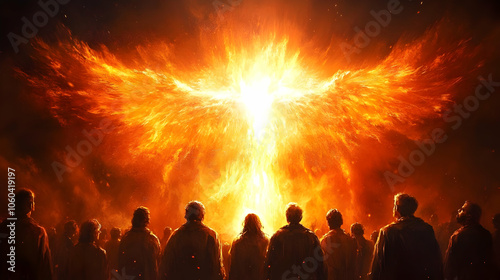 Fiery Phoenix Illustration