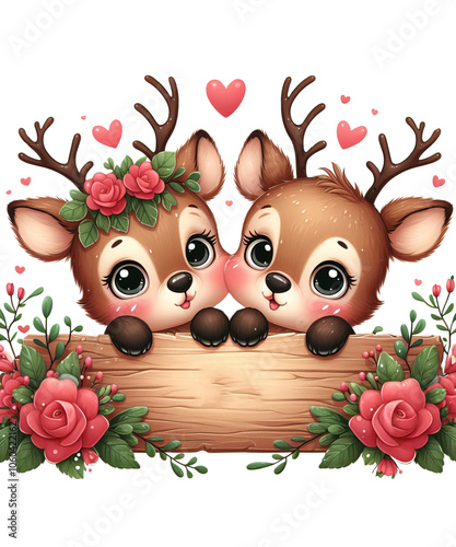 Cute Couple Animal Valentine 
