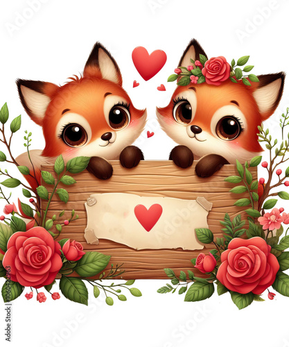 Cute Couple Animal Valentine