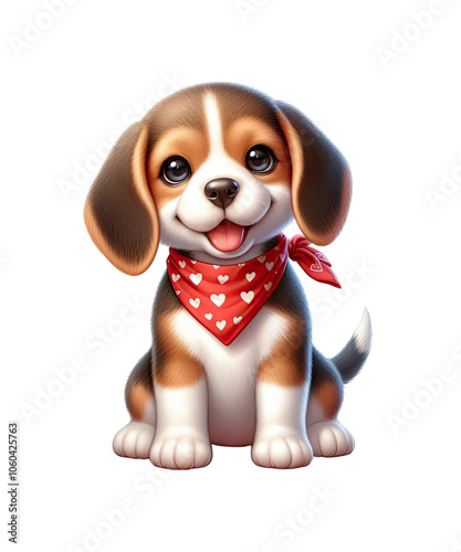 yorkshire terrier puppy on white background