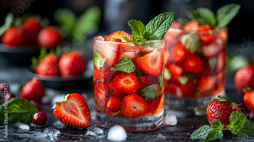 Refreshing Strawberry and M...