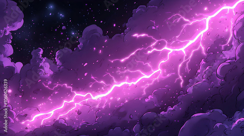 Purple Clouds and Lightning...