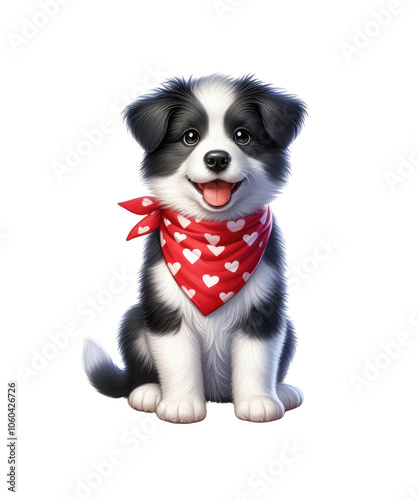 yorkshire terrier puppy on white background