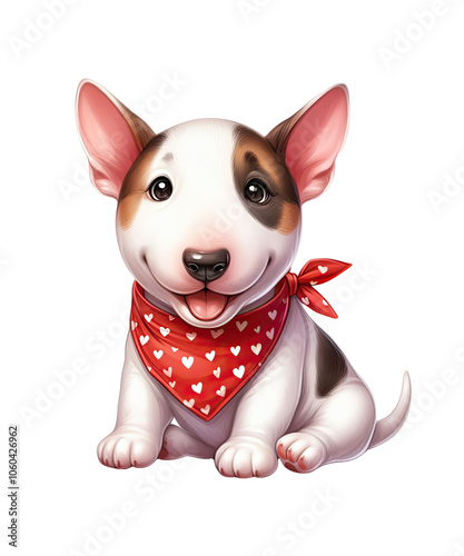 yorkshire terrier puppy on white background