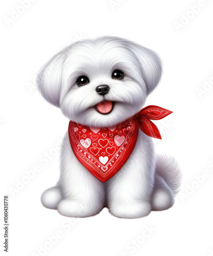 yorkshire terrier puppy on white background