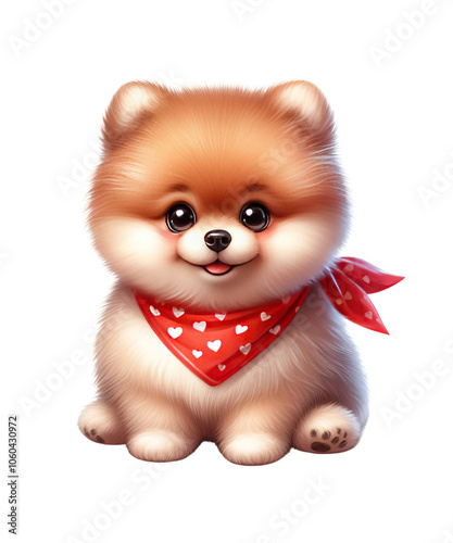 yorkshire terrier puppy on white background