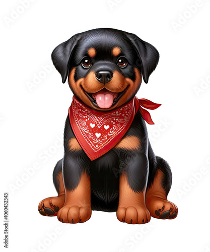 yorkshire terrier puppy on white background
