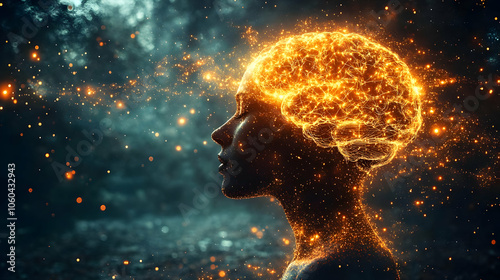 Sparkling Brain Illustration