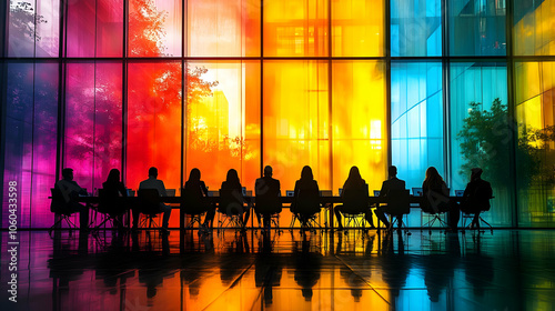 Silhouettes of People in a ...