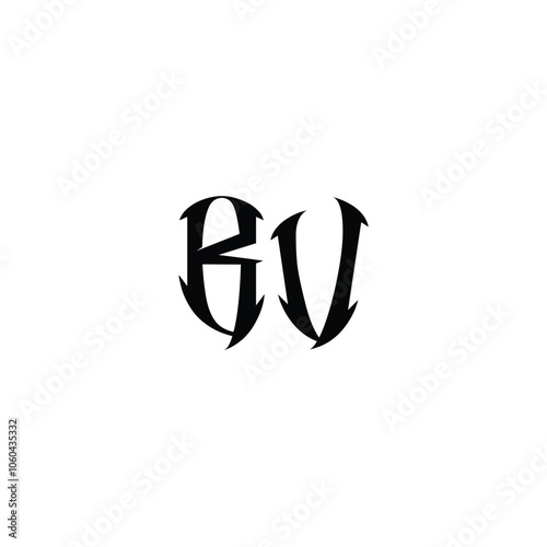Free Download BV monogram logo design letter text name symbol monochrome logotype alphabet character simple logo - GFXLoad