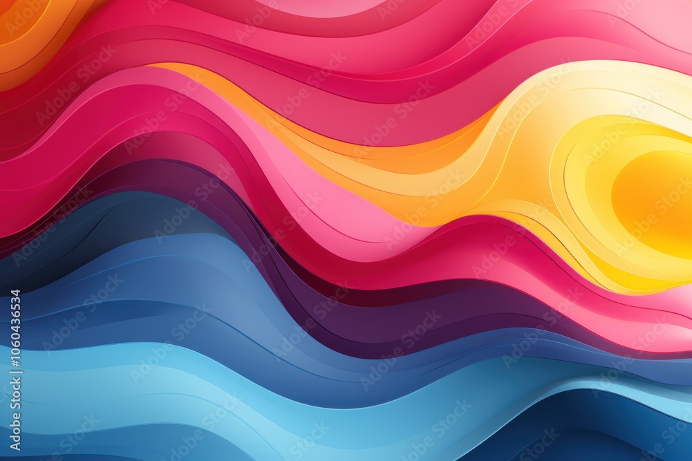 Abstract waves of color in vibrant gradients creating a dynamic visual flow. Abstract waves of color in vibrant gradients creating a dynamic visual flow.