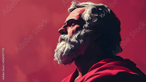Man with White Beard Illust...