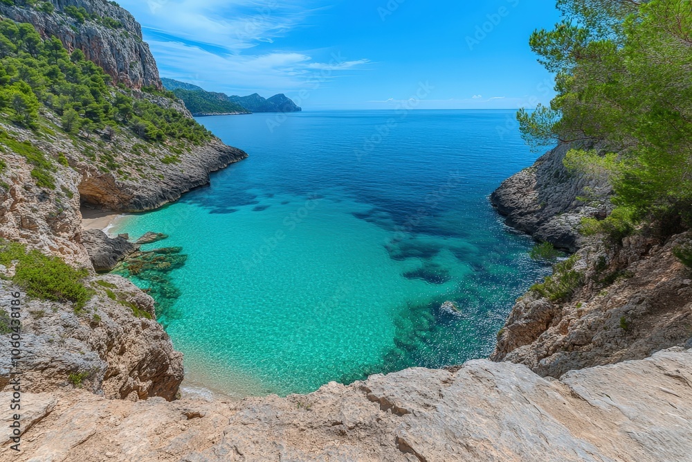 Unterwegs zu dem Highlight auf der wunderschönen Balearen Insel Mallorca - Cap de Formentor - Spanien. Beautiful simple AI generated image Unterwegs zu dem Highlight auf der wunderschönen Balearen Insel Mallorca - Cap de Formentor - Spanien. Beautiful simple AI generated image