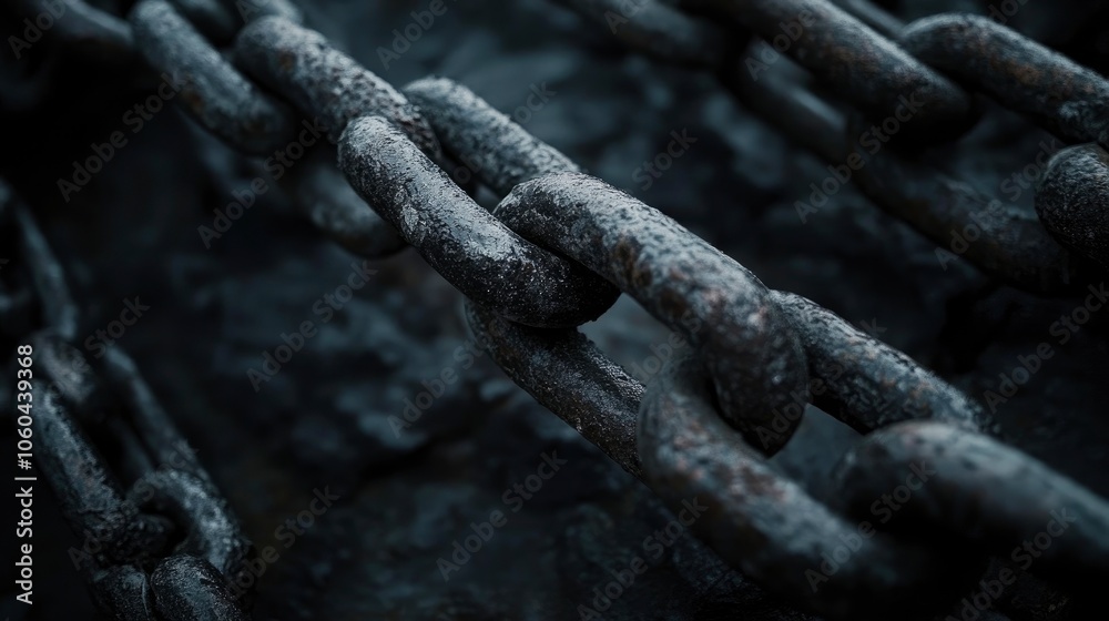 Closeup of Heavy Metal Chain Closeup of Heavy Metal Chain