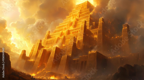 Golden Ziggurat Illustration