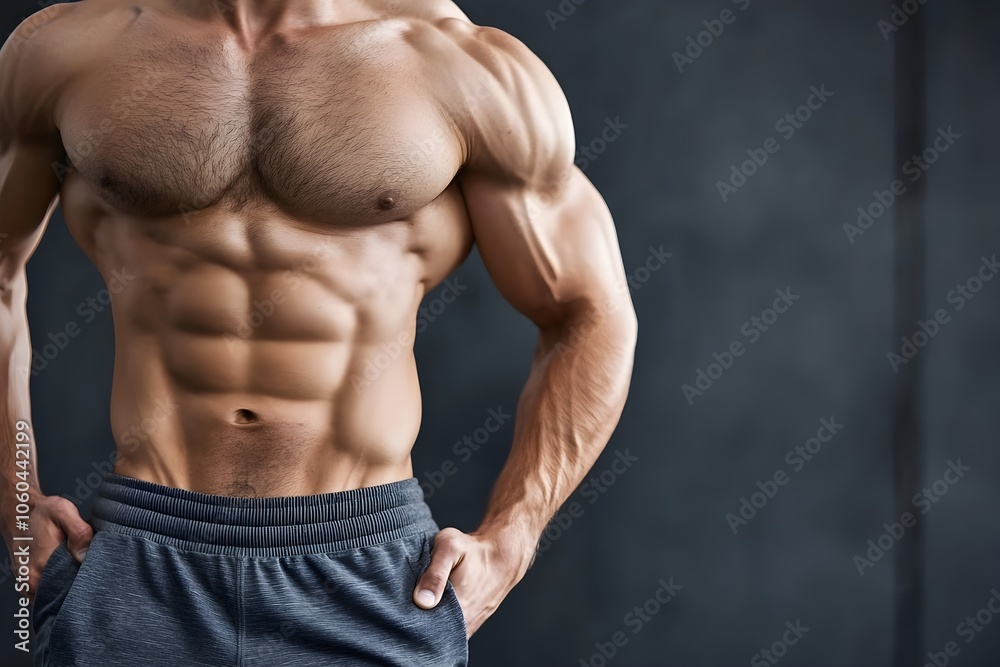 Fototapeta premium Strong Male Torso in Functional Movement Exercises