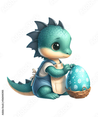 cute easter dragon