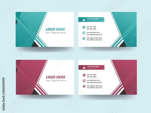 Business card template corporate brand identity design