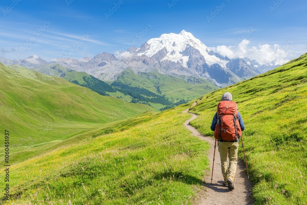 The snow-covered landscape of the Himalayas is an unforgettably beautiful sight.. Beautiful simple AI generated image The snow-covered landscape of the Himalayas is an unforgettably beautiful sight.. Beautiful simple AI generated image