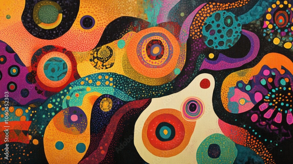 Retro digital art with a groovy vibe, intense colors, and abstract psychedelic shapes Retro digital art with a groovy vibe, intense colors, and abstract psychedelic shapes