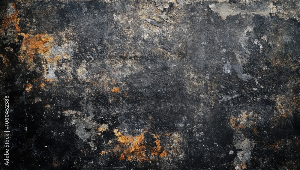Fototapeta premium Textured Black Grunge Background with Dark, Distressed Details