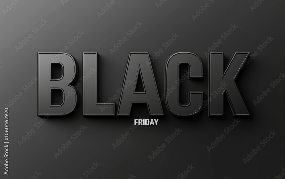 Black Friday in Bold Shadowed Text Black Friday in Bold Shadowed Text