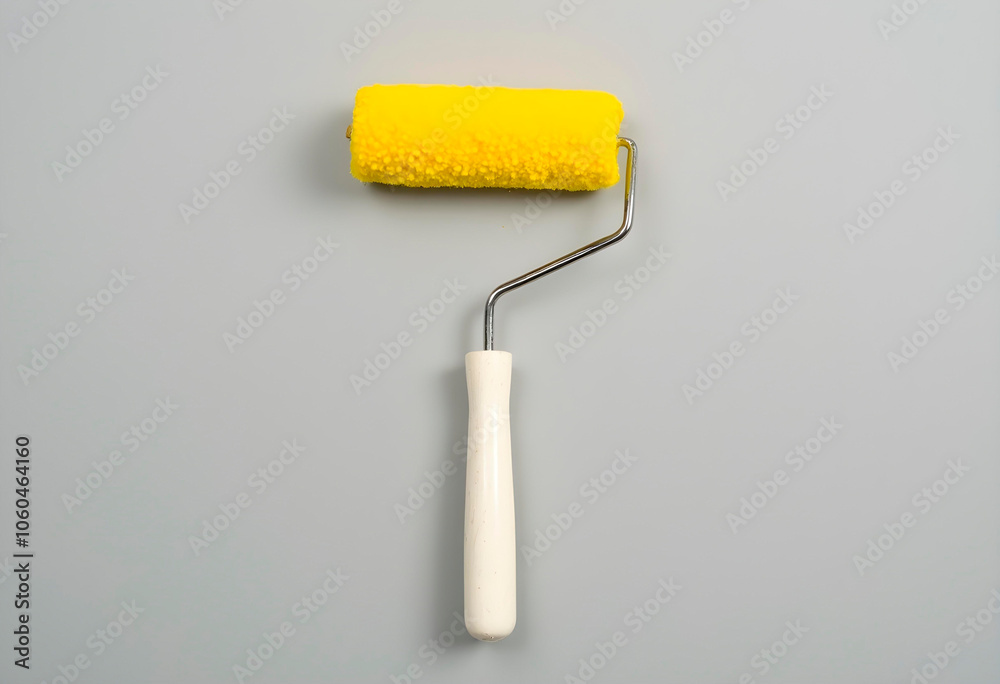 Obraz premium Dirty paint brush isolated on white background