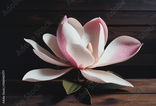 A Captivating Portrait of a Magnolia in Redscale photo