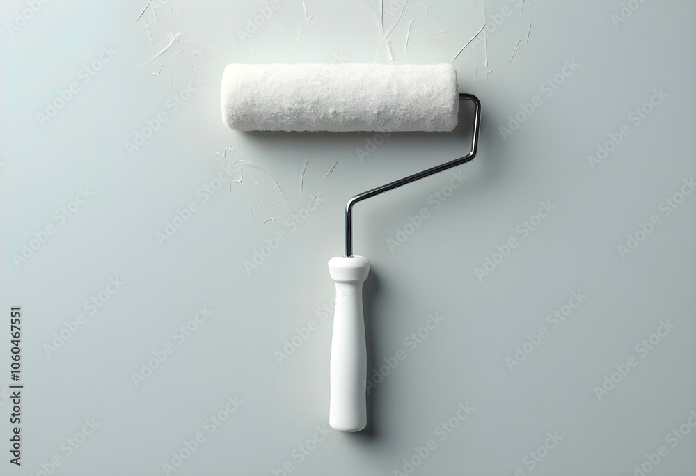 Obraz premium Dirty paint brush isolated on white background