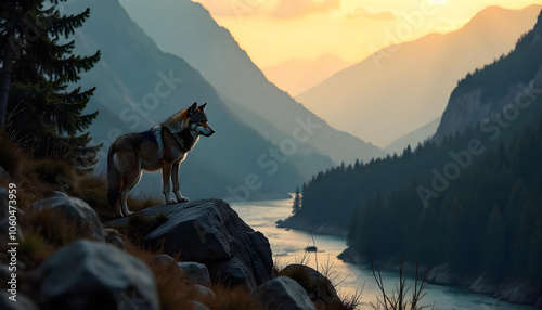 dog on the mountain