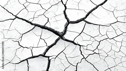 Black Cracks Texture on White Background, High Definition," "Detailed Black Cracks Pattern Isolated, Perfect for Backgrounds and Textures