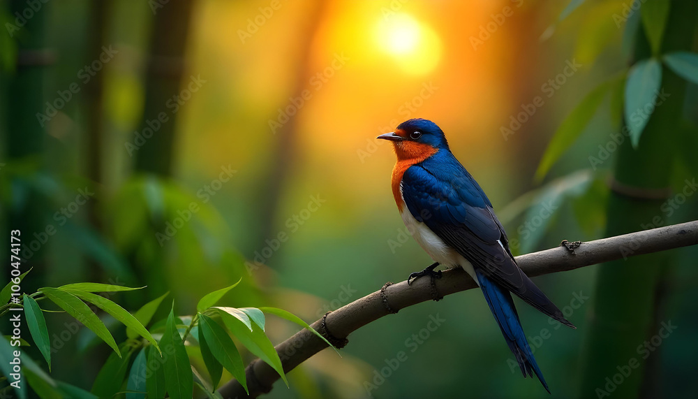 Fototapeta premium blue bird on a branch