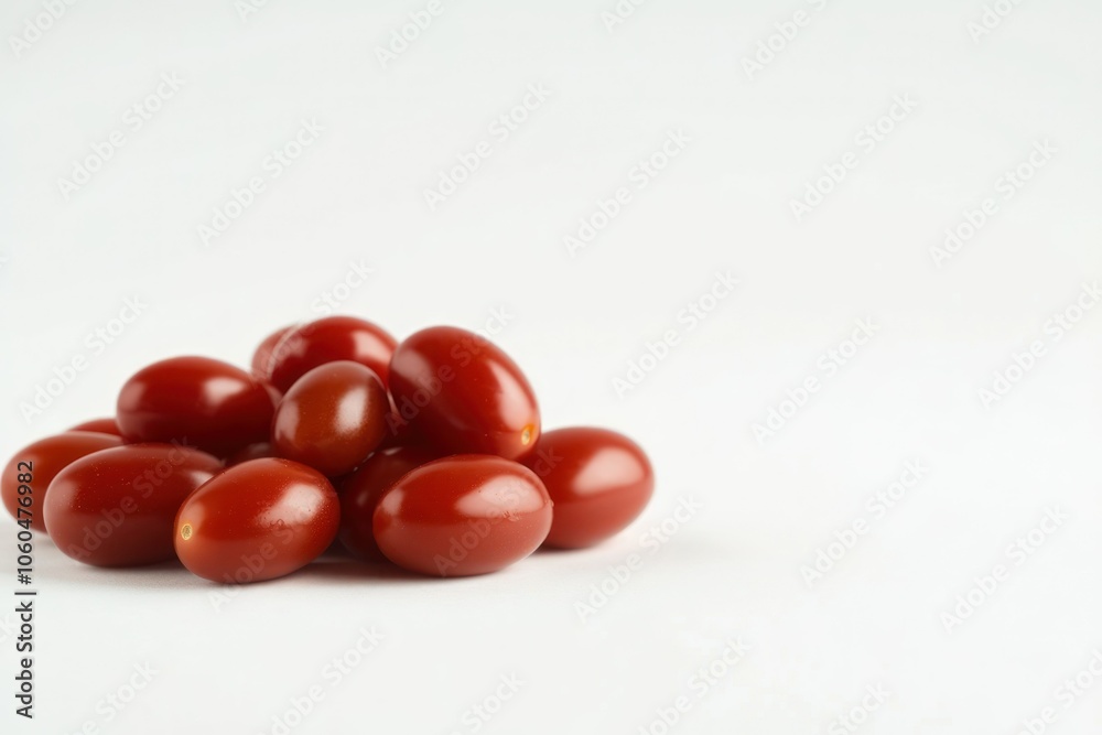 Fresh Cherry Tomatoes on a White Background Fresh Cherry Tomatoes on a White Background