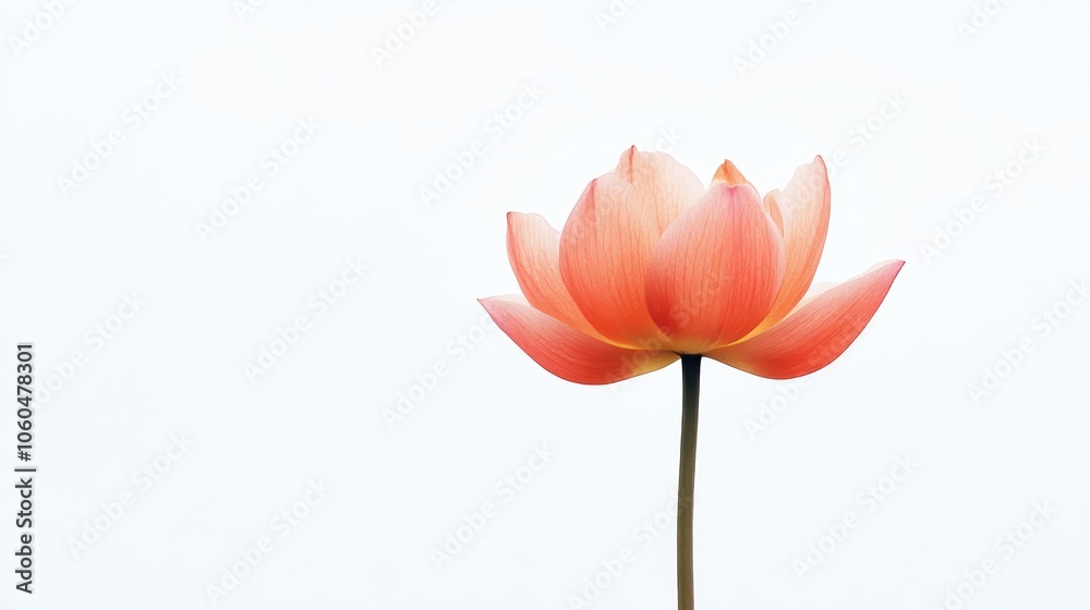 Soft Watercolor Flower on Minimal Background Soft Watercolor Flower on Minimal Background