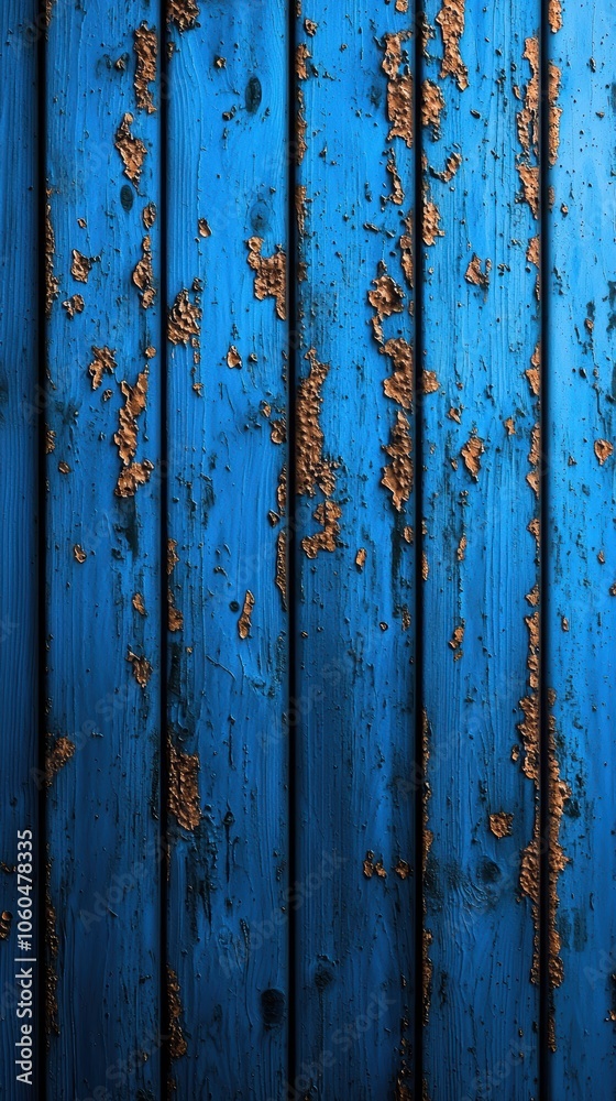 Blue Rusty Wall Texture with Grungy Appearance