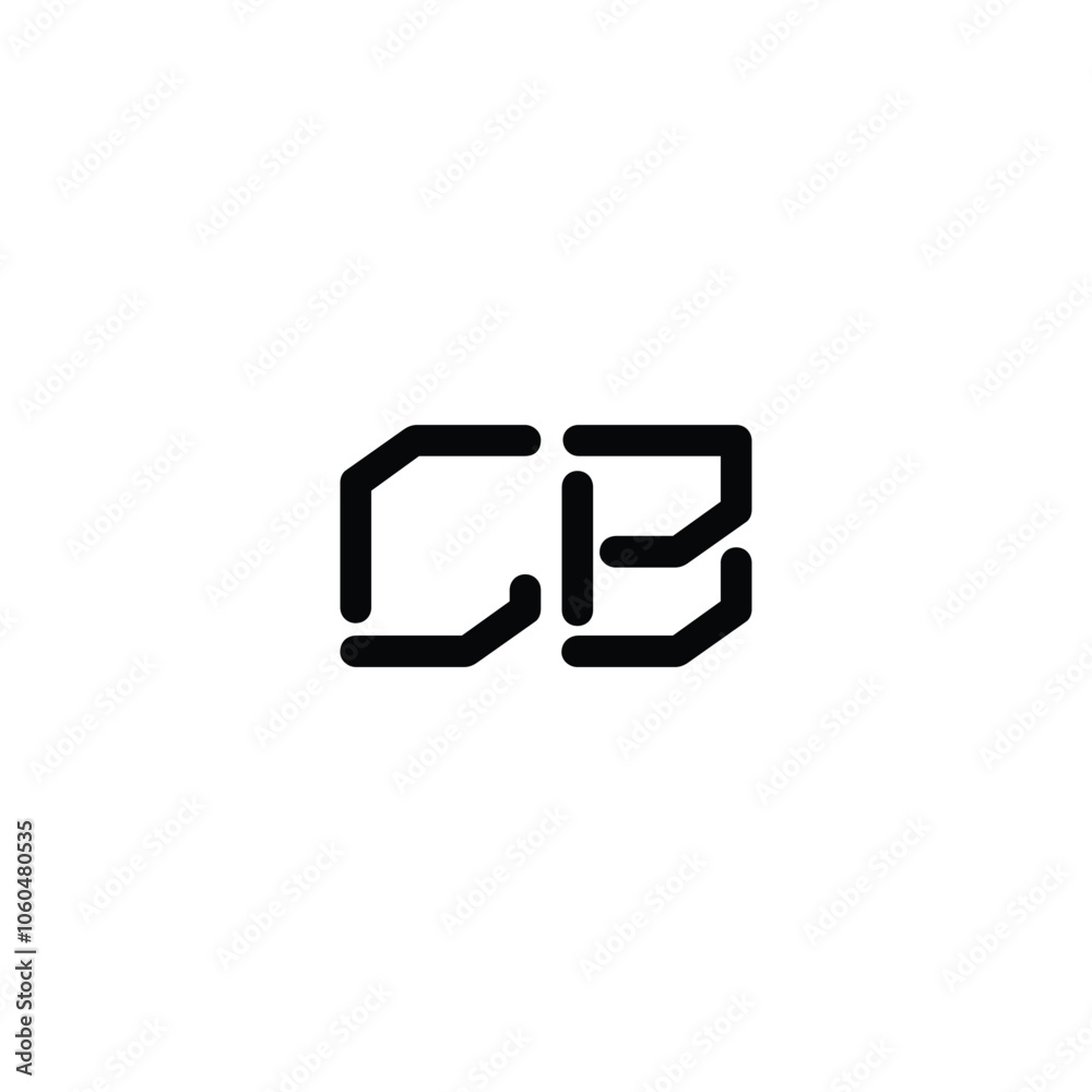 CB monogram logo design letter text name symbol monochrome logotype alphabet character simple logo