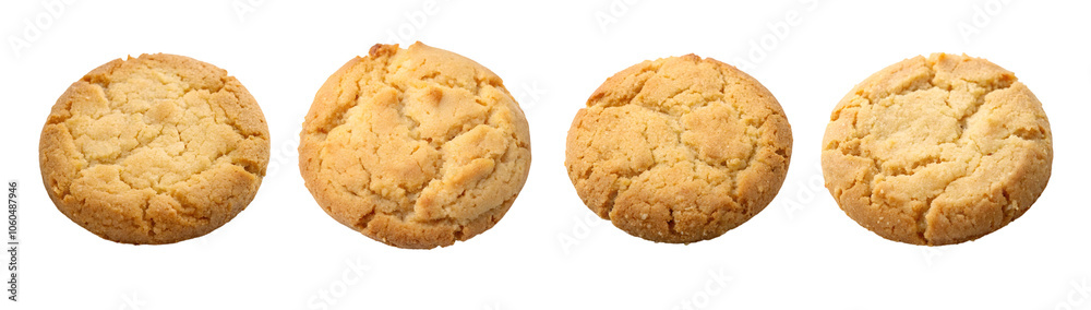Butter Cookie Isolated on Transparent or White Background Butter Cookie Isolated on Transparent or White Background