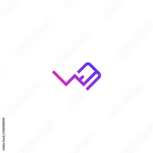 W letter and wallet business logo design.