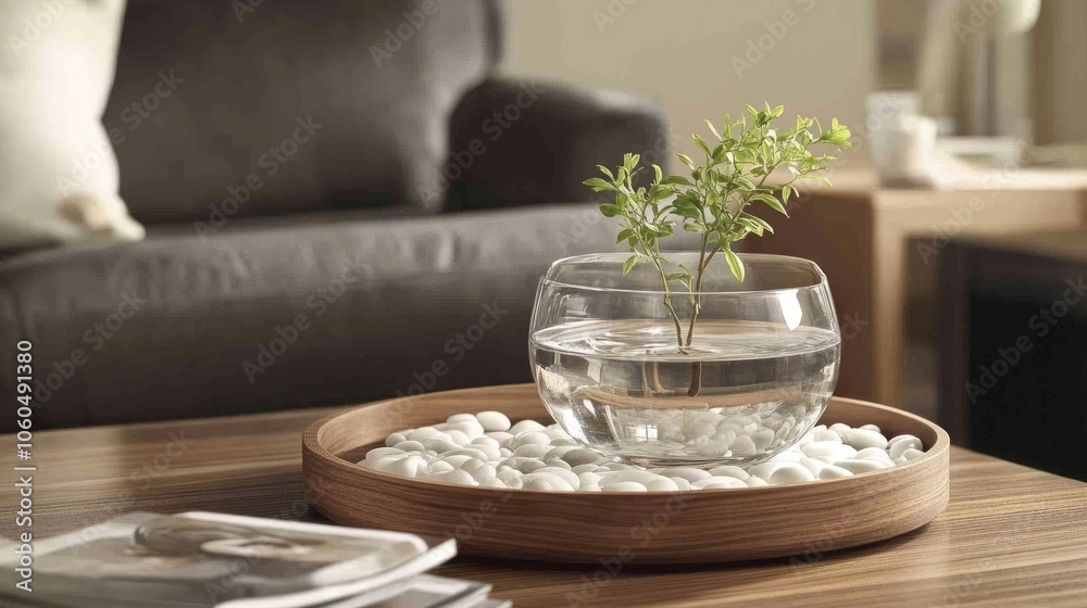 Tranquil Indoor Plant Arrangement in Glass Bowl Tranquil Indoor Plant Arrangement in Glass Bowl