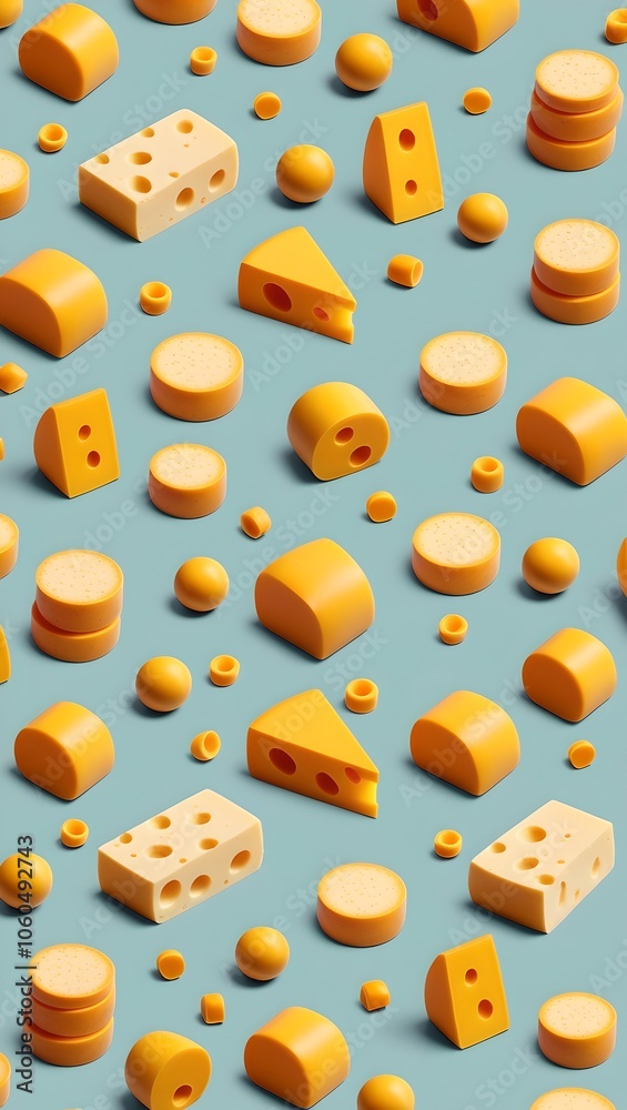 This seamless cheese pattern features diced and sliced cheese elements in a playful, minimalistic design. Ideal for backgrounds, packaging, and digital artwork, combines vibrant cheese textures This seamless cheese pattern features diced and sliced cheese elements in a playful, minimalistic design. Ideal for backgrounds, packaging, and digital artwork, combines vibrant cheese textures
