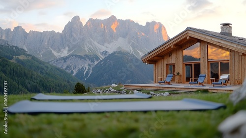 Serene Mountain Cabin Retreat for Sunrise Meditation and Wellness Escape
