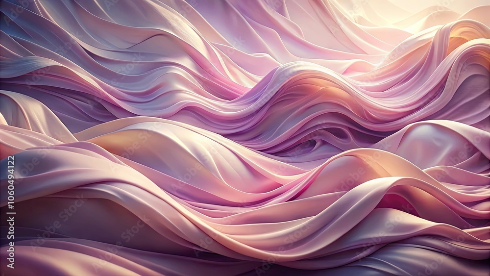 Abstract Swirling Fabric in Delicate Hues of Pink and Cream Abstract Swirling Fabric in Delicate Hues of Pink and Cream