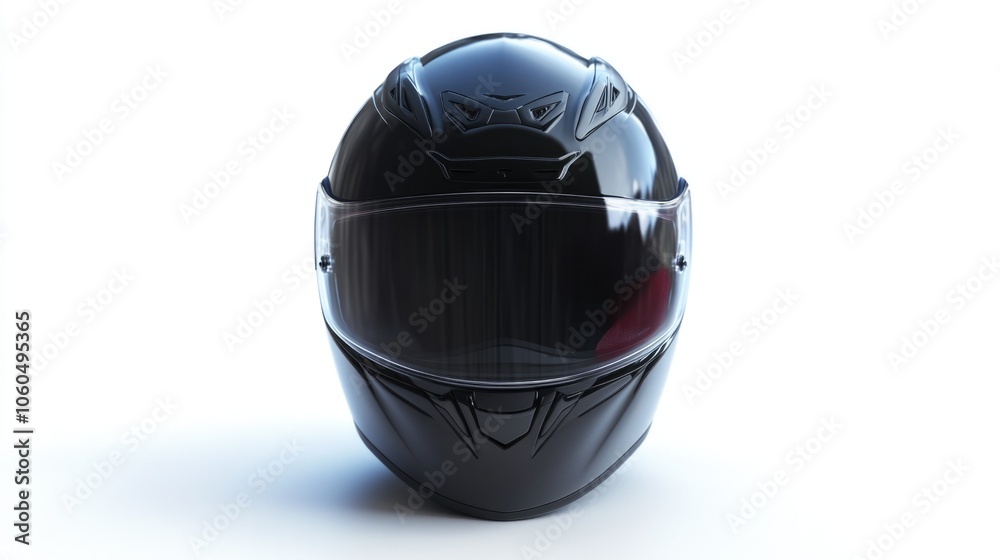 Shiny black motorcycle helmet designed for protection and style. Ideal for road cyclists. Shiny black motorcycle helmet designed for protection and style. Ideal for road cyclists.