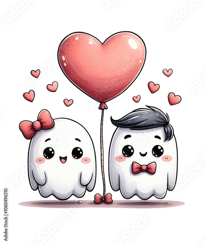 Cute Ghost Valentine Day 