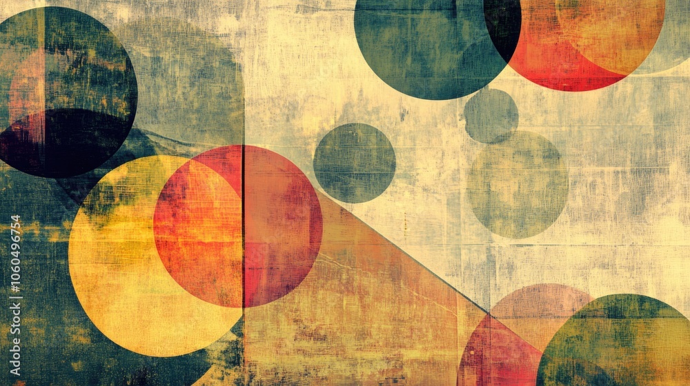 Modern geometric design with bold red and blue. Urban art style with texture background. Modern geometric design with bold red and blue. Urban art style with texture background.