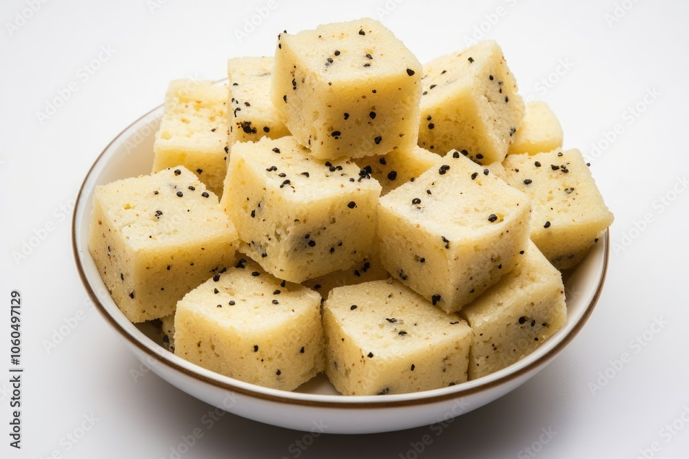 Nutmeg and pepper-spiced cheese, cubed into bite-sized pieces. Nutmeg and pepper-spiced cheese, cubed into bite-sized pieces.